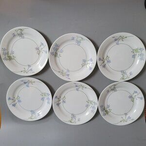 CORELLE BLUE DUSK BREAD DESSERT PLATES LOT OF 6